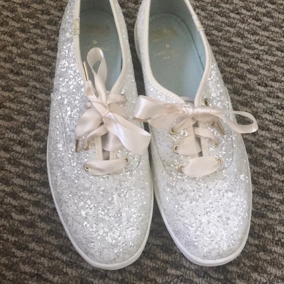 kate spade Shoes - Kate Spade Bridal Sequin Sneakers